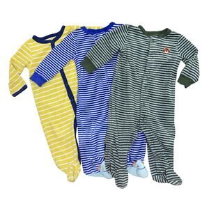 Set of 3 Terry Footed Pajamas Bodysuits by CARTER'S 3-6M